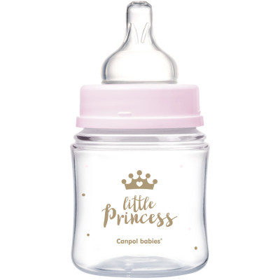 Пляшечка для годування Canpol babies Бутылочка для кормления  Royal Baby с широким отверстием 120 мл Розовая (35/233_pin) фото №3