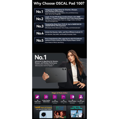 Планшет Oscal Pad 100 12.0" 6/256GB 4G (LTE) Sky Blue (6931548326335) фото №10