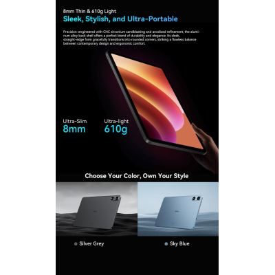 Планшет Oscal Pad 100 12.0" 6/256GB 4G (LTE) Sky Blue (6931548326335) фото №9