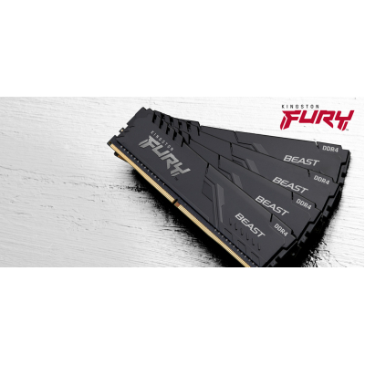 Модуль пам'яті для комп'ютера  DDR4 16GB (2x8GB) 3200 MHz Fury Beast Black  (KF432C16BBK2/16) фото №7