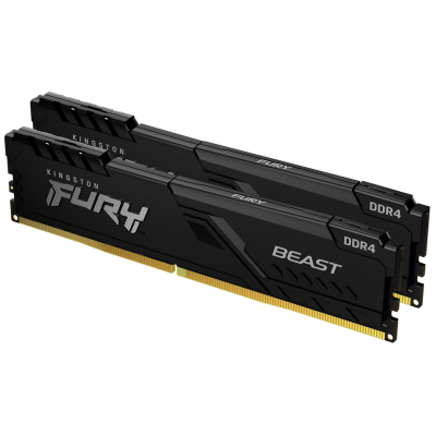 Модуль пам'яті для комп'ютера  DDR4 16GB (2x8GB) 3200 MHz Fury Beast Black  (KF432C16BBK2/16)