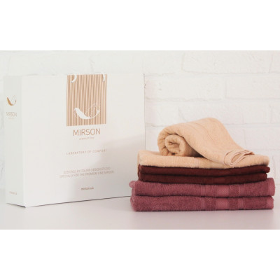 Рушник MirSon набор банных №5097 Elite SoftNes Angelic 70х140 6 шт (2200003525717)