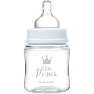 Пляшечка для годування Canpol babies Бутылочка для кормления  Royal Baby с широким отверстием 120 мл Синяя (35/233_blu) фото №3
