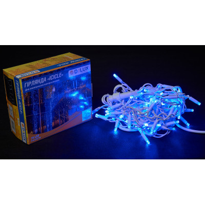 Гірлянда Delux ICICLE 75 LED 2 x 0.7 м IP44 EN Синій/білий (90016592) фото №2