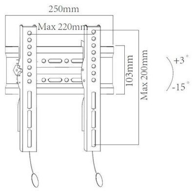 Кріплення ТВ X-Digital STEEL ST215 Black фото №2
