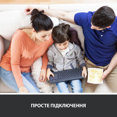 Клавиатура Logitech K400 Plus Touch Wireless UA Black (920-007145) фото №5
