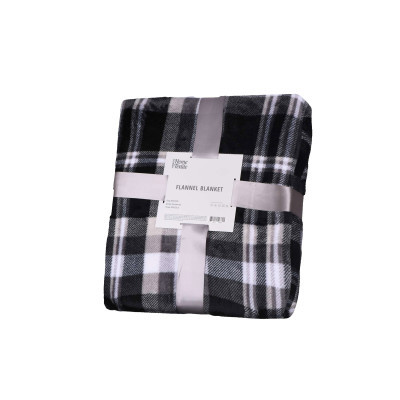 Плед Ardesto Flannel клітинка сіра, 200х220 см (ART0102PB)