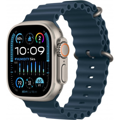 Смарт-часы Apple Watch Ultra 2 GPS   Cellular, 49mm Titanium Case with Blue Ocean Band (MREG3UL/A)