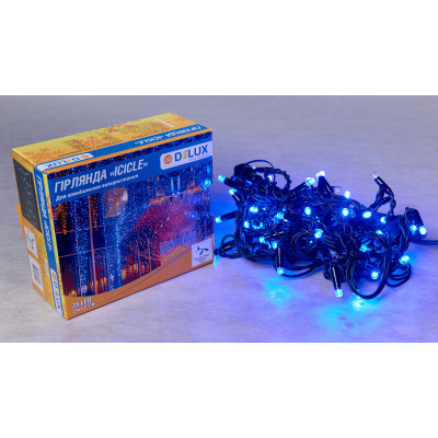 Гірлянда Delux ICICLE 75 LED 2 x 0.7 м IP44 EN Синій/чорний (90016593) фото №2