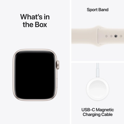 Смарт-часы Apple Watch SE 2024 GPS 40mm Starlight Aluminium Case with Starlight Sport Band - S/M (MXEF3QH/A) фото №7