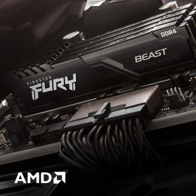 Модуль памяти для компьютера  DDR4 32GB (2x16GB) 3200 MHz Fury Beast Black  (KF432C16BB1K2/32) фото №11