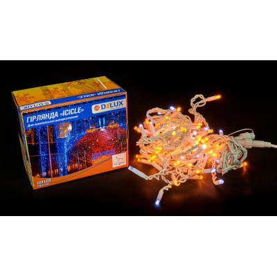 Гирлянда Delux ICICLE 108LED 2x1 м Білий flash Жовтий/Білий IP44 (90015179) фото №2