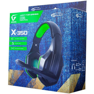 Навушники Gemix X-350 black-green фото №5