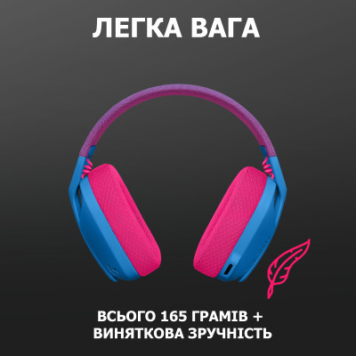 Наушники Logitech G435 Lightspeed Wireless Gaming Headset Blue (981-001062) фото №6