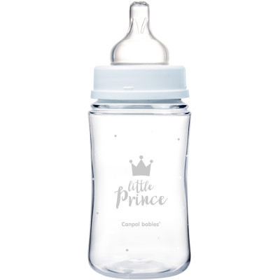 Пляшечка для годування Canpol babies Бутылочка для кормления  Royal Baby с широким отверстием 240 мл Синяя (35/234_blu) фото №3