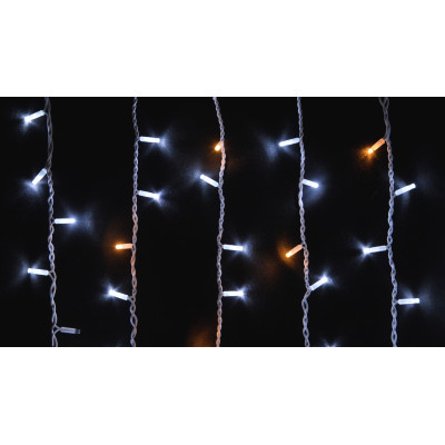 Гірлянда Delux ICICLE 108LED 2x1 м Жовтий flash Білий/Білий IP44 (90015177)