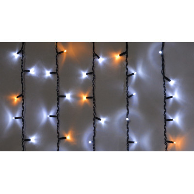 Гірлянда Delux ICICLE 108LED 2x1 м Жовтий flash Білий/Чорний IP44 (90015178)