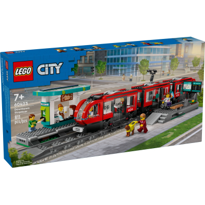 Конструктор Lego City Трамвай і вокзал у центрі міста 811 деталей (60423)