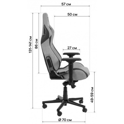 Геймерське крісло GT Racer X-8005 Dark Gray/Black Suede фото №12