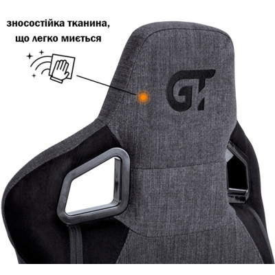 Геймерське крісло GT Racer X-8005 Dark Gray/Black Suede фото №5