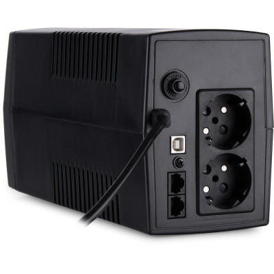 Источник бесперебойного питания Vinga LED 800VA plastic case with USB (VPE-800PU) фото №5