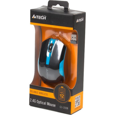 Компьютерная мыш A4Tech G 3 200 N Black Blue фото №4