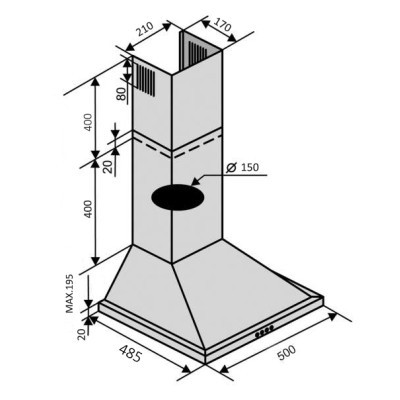 Вытяжки Ventolux LIDO 60 WH (700) фото №4