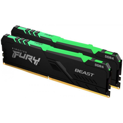 Модуль памяти для компьютера  DDR4 16GB (2x8GB) 3600 MHz Fury Beast RGB  (KF436C17BBAK2/16)