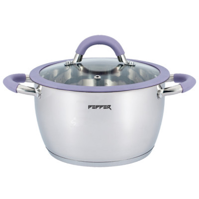 Кастрюля Pepper Purple Iris Silicone 22 см 4,2 л PR-1109-22 (107796)