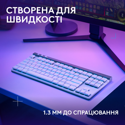 Клавиатура Logitech G515 TKL Lightspeed Tactile Bluetooth UA White (920-012539) фото №3