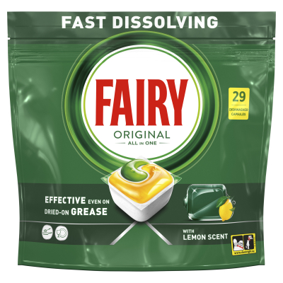 Таблетки для посудомийної машини Fairy Original All in One Lemon 27 шт. (8006540726891) фото №2