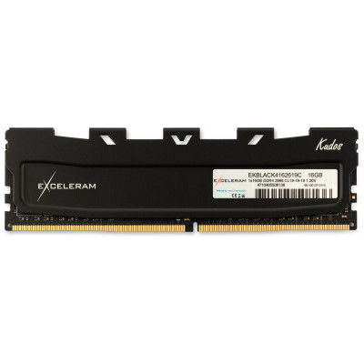 Модуль пам'яті для комп'ютера Exceleram DDR4 16GB 2666 MHz Black Kudos  (EKBLACK4162619C)