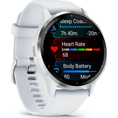 Смарт-часы Garmin Venu 3 Silver Stainless Steel Bezel with Whitestone Case and Silicone Band (010-02784-00) фото №3