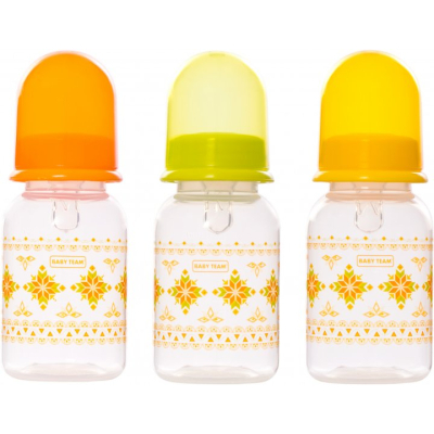 Пляшечка для годування Baby Team Бутылочка для кормления  с силиконовой соской  125 мл Салатовая (1400) фото №3