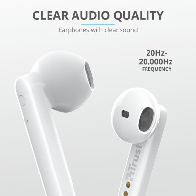 Навушники Trust Primo Touch True Wireless Mic White (23783) фото №10