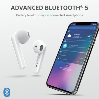 Навушники Trust Primo Touch True Wireless Mic White (23783) фото №9