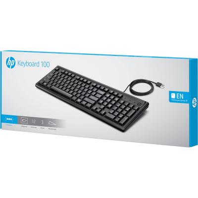 Клавіатура HP 100 USB Black (2UN30AA) фото №4