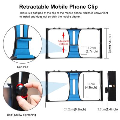 Набір блогера PULUZ 4in1 (ring light, mount, phone holder, microphone) (PKT3025L) фото №2