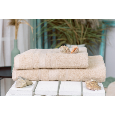 Рушник MirSon набор банный №5014 SoftNess Beige 50x90, 70x140 (2200003183061)