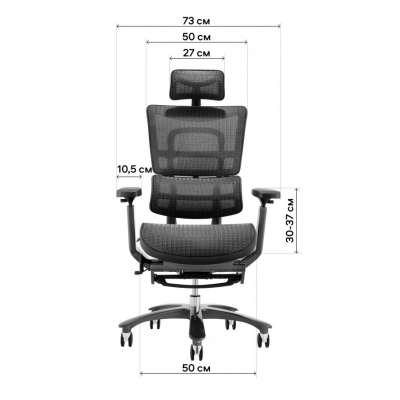 Офісне крісло GT Racer X-815L Black/Blue фото №7