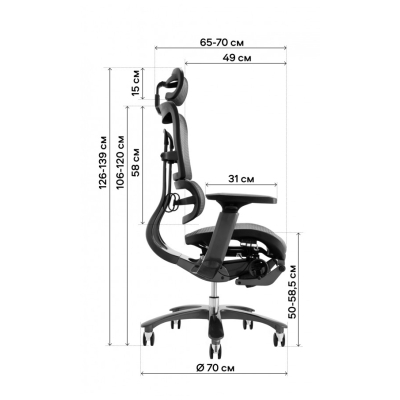 Офісне крісло GT Racer X-815L Black/Blue фото №8