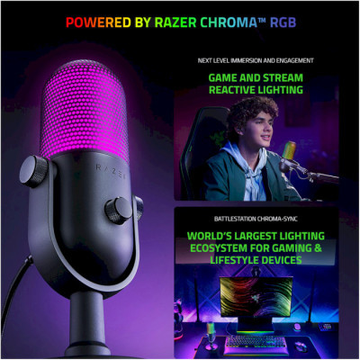 Мікрофон Razer  Seiren V3 Chroma White (RZ19-05060200-R3M1) фото №3