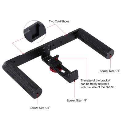 Набір блогера PULUZ 4in1 (ring light, mount, phone holder, microphone) (PKT3028) фото №2