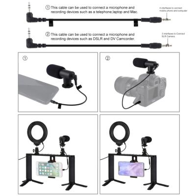 Набір блогера PULUZ 4in1 (ring light, mount, phone holder, microphone) (PKT3028) фото №5