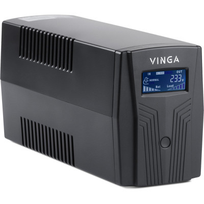 Джерело безперебійного живлення Vinga LCD 1200VA plastic case with USB (VPC-1200PU) фото №2