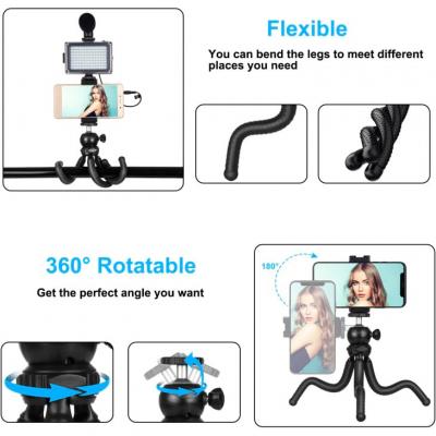Набір блогера PULUZ 4in1 (light, mount, phone holder, microphone) (PKT3094B) фото №3