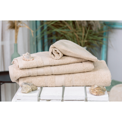 Рушник MirSon набор банный №5014 SoftNess Beige 40x70, 50x90, 70x140, 100x (2200003183382)