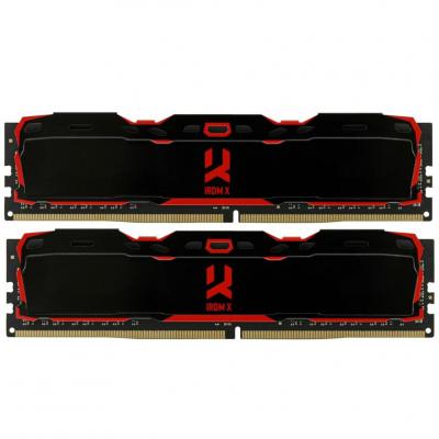 Модуль пам'яті для комп'ютера Goodram DDR4 16GB (2x8GB) 3000 MHz Iridium X Black  (IR-X3000D464L16S/16GDC)