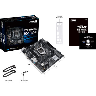 Материнская плата Asus PRIME H510M-K s1200 2*DDR4 HDMI/VGA 1*M.2 mATX фото №6