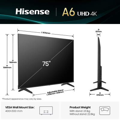 Телевизор Hisense 75A6Q фото №5